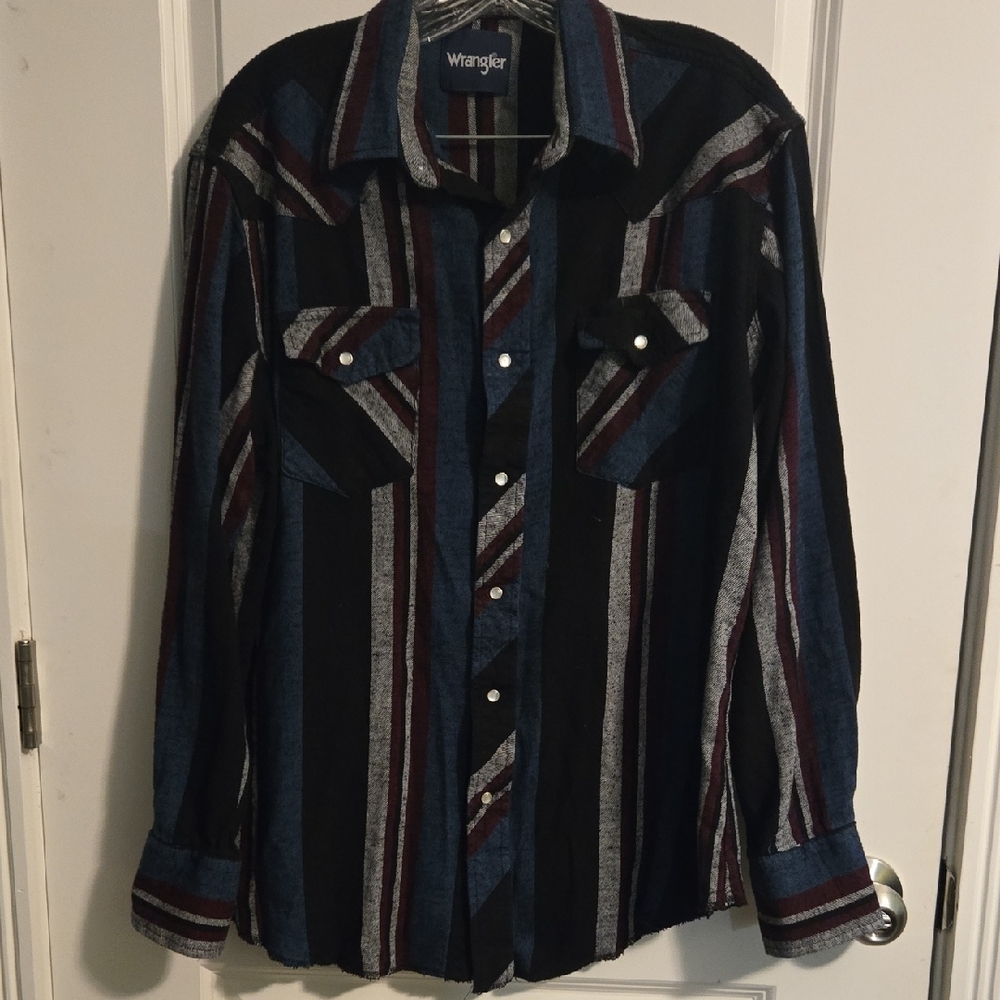 Wrangler Multicolor Striped Western Shirt